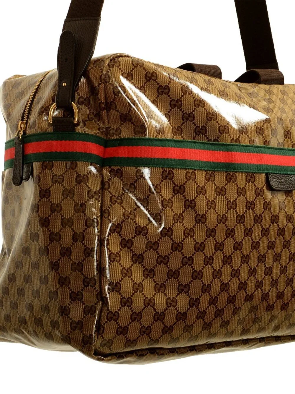 Gucci Men's GG Crystal Web Duffle Gym Weekender Travel Extra Large Bag - Picture 3 of 11